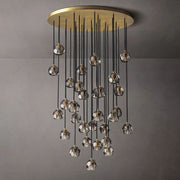 Kristal Smoke Glass Round Cluster Chandelier 40" - thebelacan