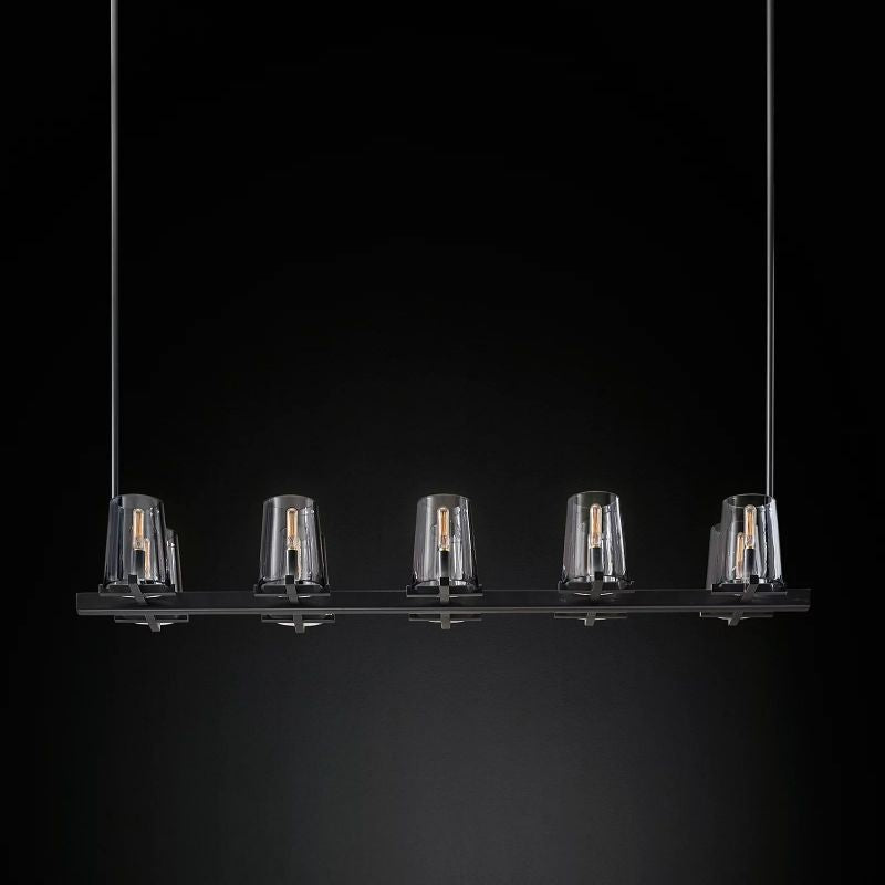 Kuseau Glass Linear Chandelier 49" - thebelacan