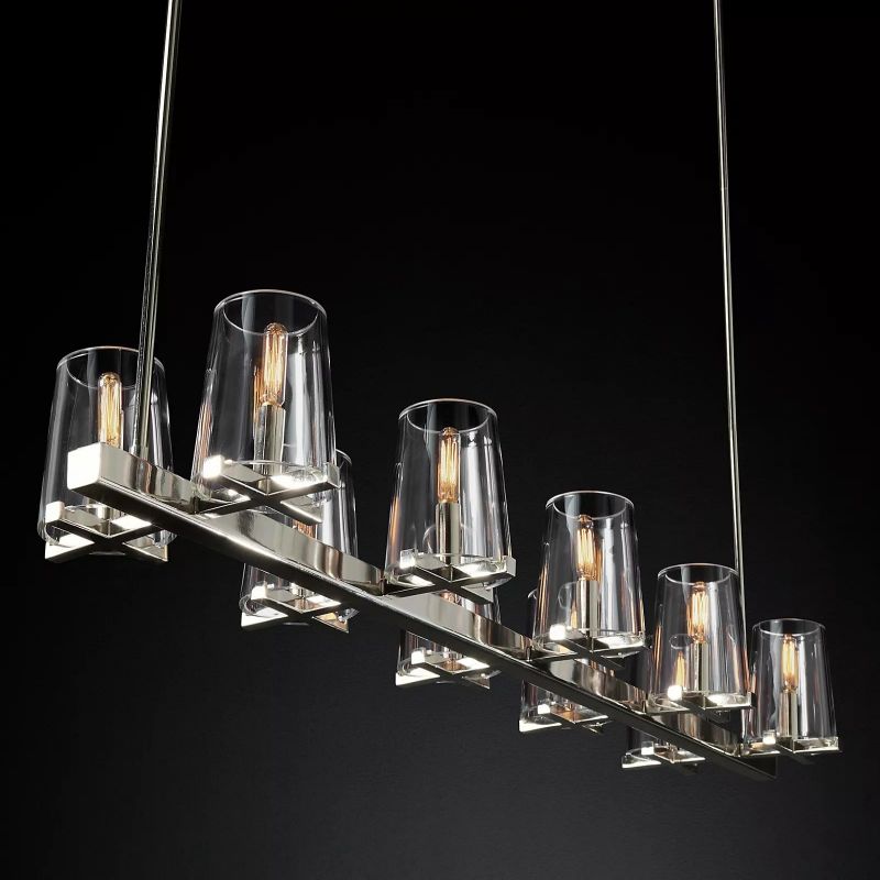 Kuseau Glass Linear Chandelier 60" - thebelacan