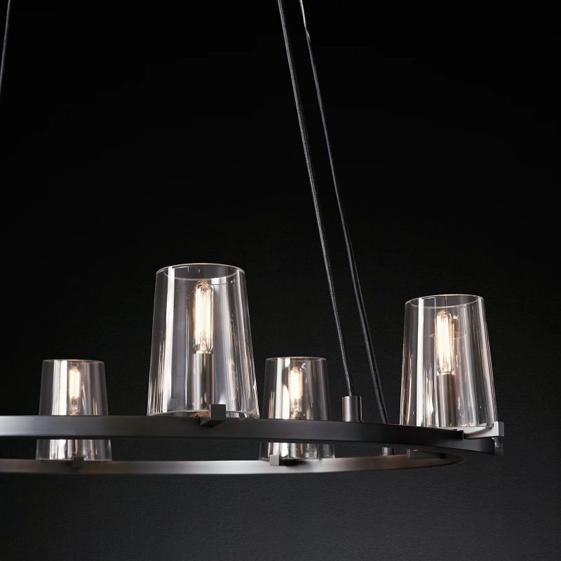 Kuseau Glass Round Chandelier 36" - thebelacan