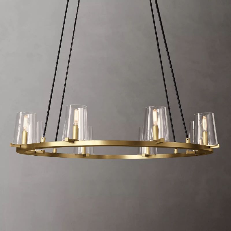 Kuseau Glass Round Chandelier 36" - thebelacan
