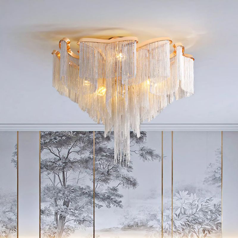 Modern Aluminum Chain Tassel Pendant - thebelacan