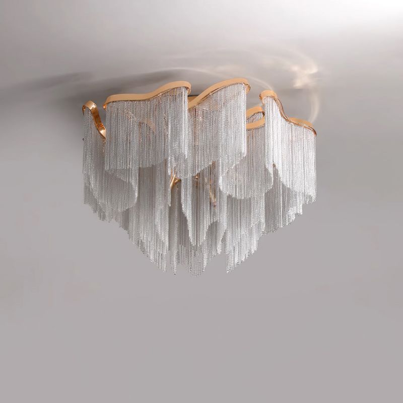 Modern Aluminum Chain Tassel Pendant - thebelacan