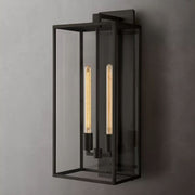 Outdoor Square Lantern Wall Sconce 28" - thebelacan