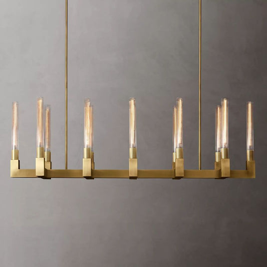 Prismatic Glass Linear Chandelier 55" - thebelacan