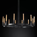 Prismatic Glass Round Chandelier 60" - thebelacan