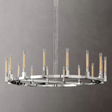 Prismatic Glass Round Chandelier 72" - thebelacan