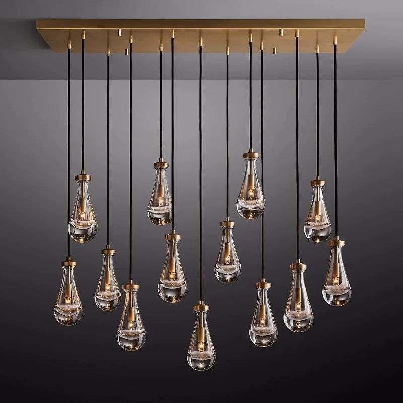 Raindrops Rectangular Chandelier 54" - thebelacan