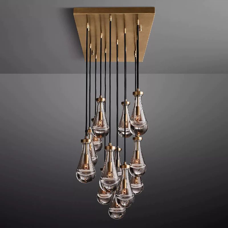 Raindrops Rectangular Chandelier 54" - thebelacan
