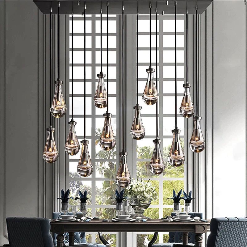 Raindrops Rectangular Chandelier 54" - thebelacan