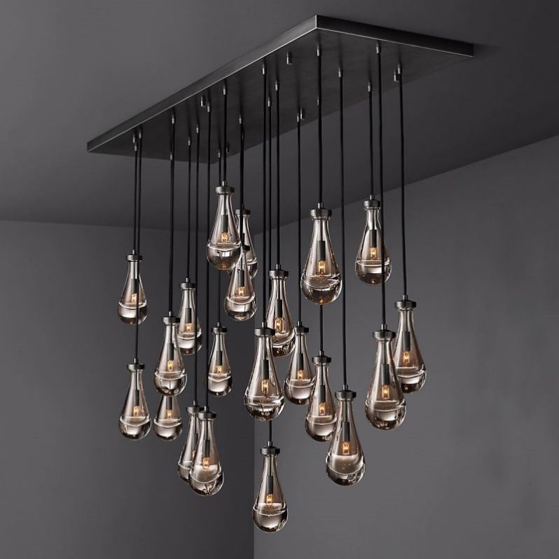 Raindrops Rectangular Chandelier 72" - thebelacan