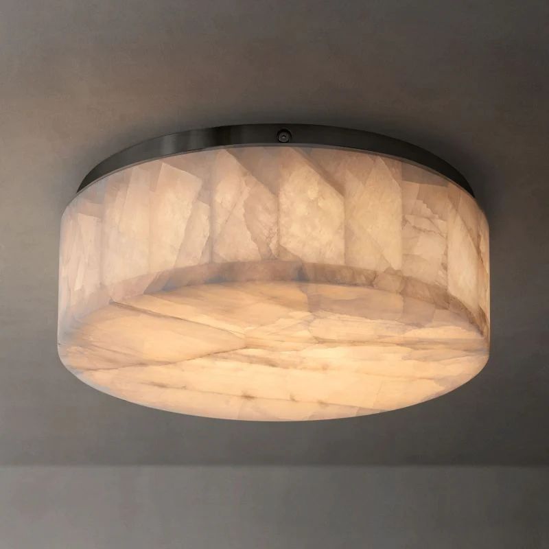 Riveage Calcite Round Flushmount 6"10"14" - thebelacan