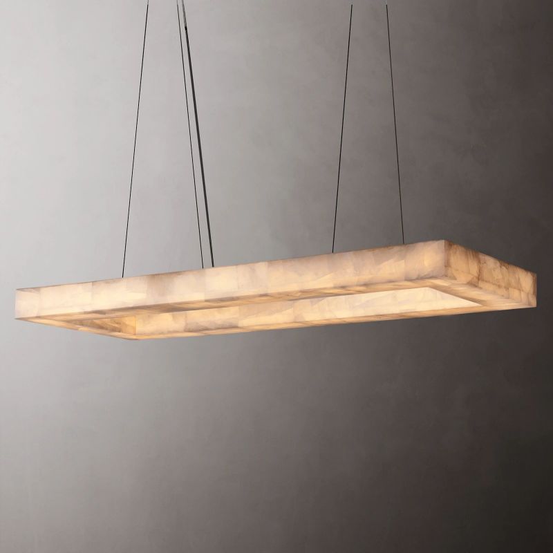 Riveage Rectangular Calcite Chandelier 54" - thebelacan