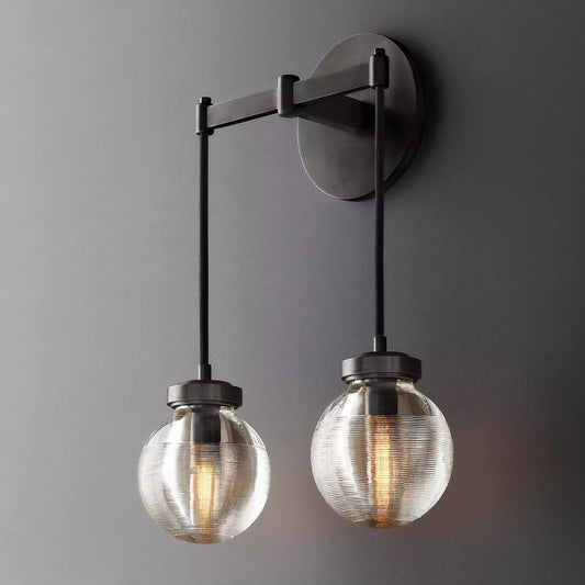 Roby Spherical Modern Double Wall Sconce - thebelacan