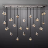 Roby Spherical Modern Rectangular Chandelier 72” - thebelacan
