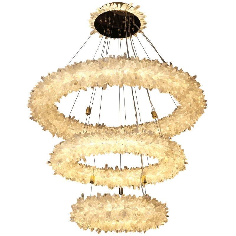 Rock Crystal Halo Modern Chandelier - thebelacan