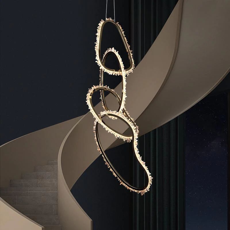 Rock Crystal Irregular Round Chandelier - thebelacan