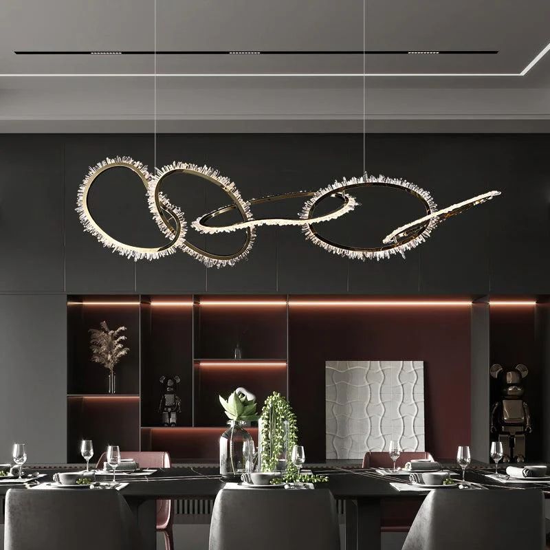 Rock Crystal Irregular Round Chandelier - thebelacan