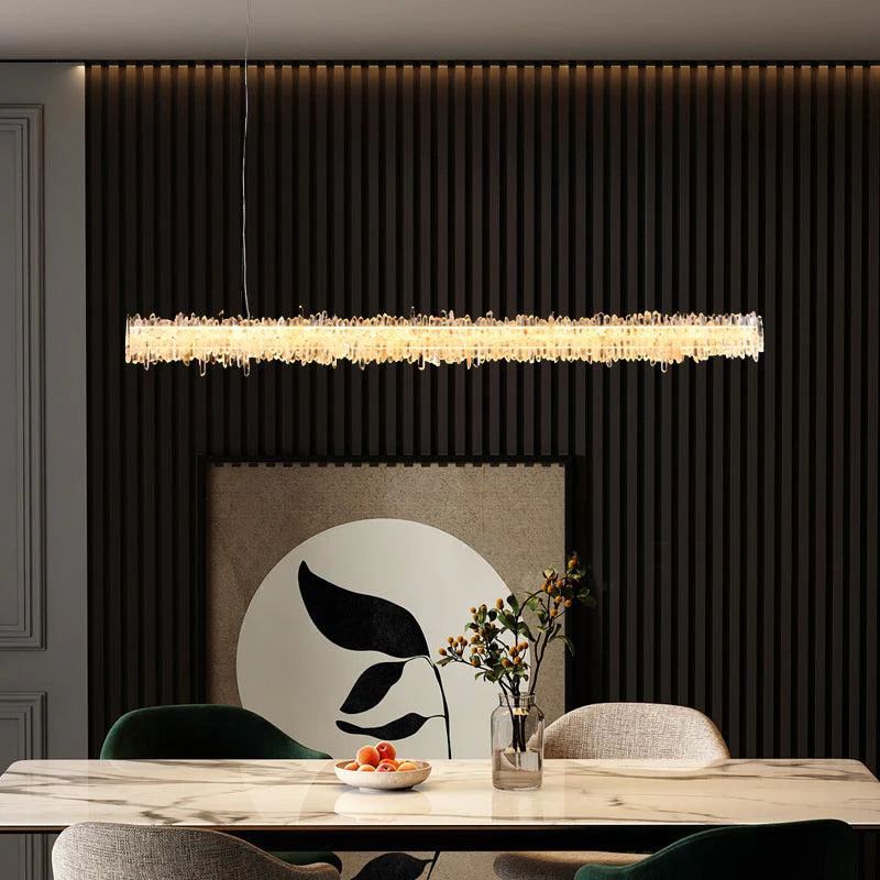 Rock Crystal Linear Chandelier - thebelacan