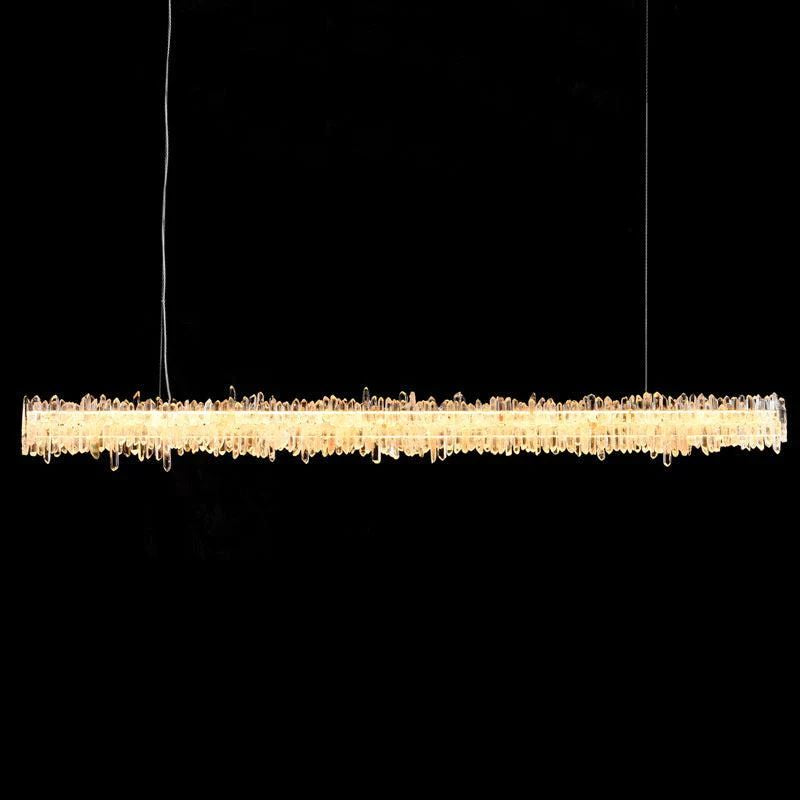 Rock Crystal Linear Chandelier - thebelacan