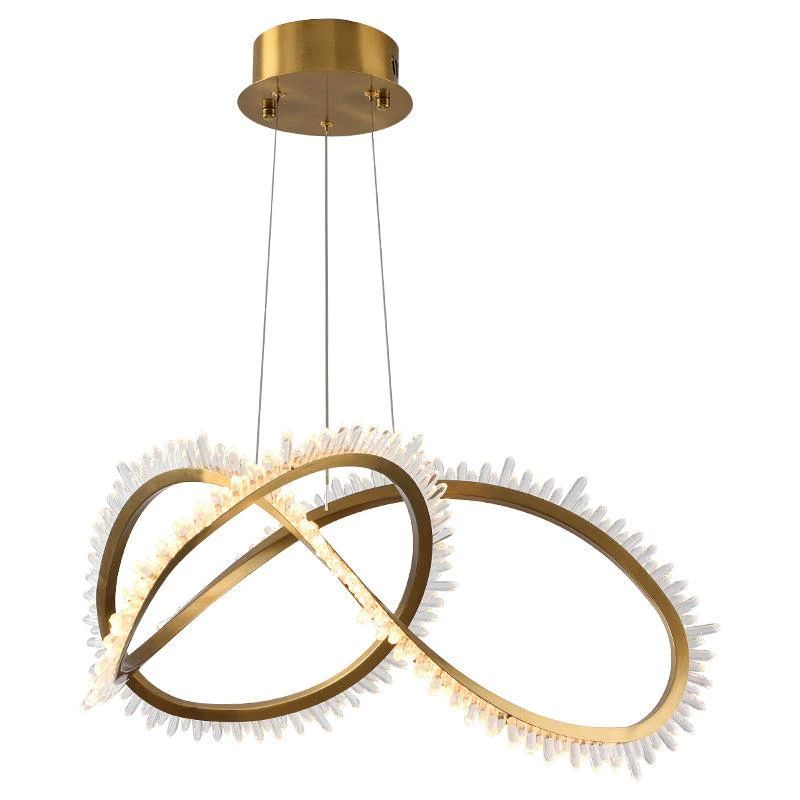 Rock Crystal Möbius Ring Chandelier - thebelacan