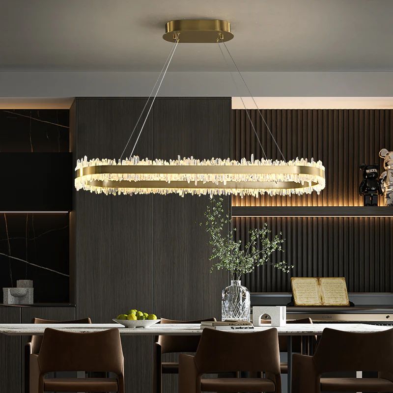 Rock Crystal Oval Chandelier - thebelacan