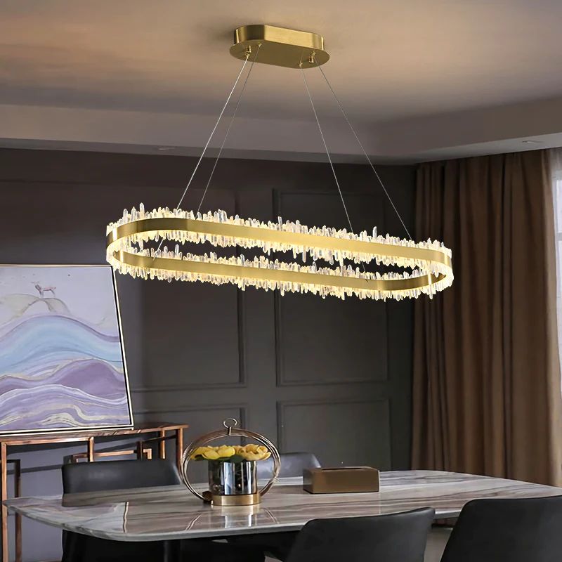 Rock Crystal Oval Chandelier - thebelacan