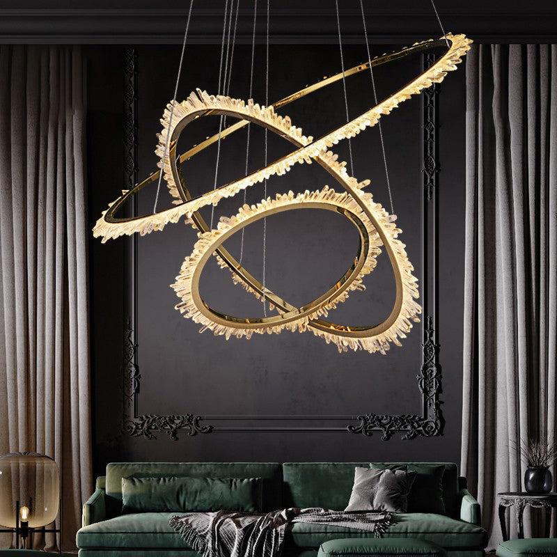 Rock Crystal Ring Chandelier - thebelacan