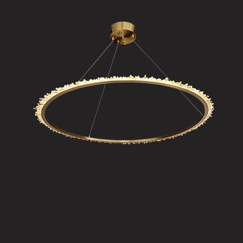 Rock Crystal Ring Chandelier - thebelacan