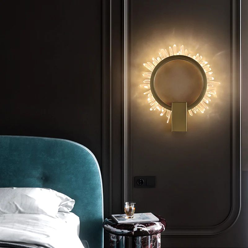 Rock Crystal Ring Wall Sconce （custom backplane） - thebelacan