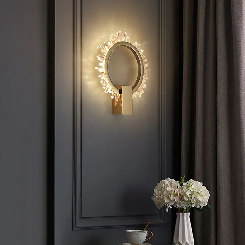 Rock Crystal Ring Wall Sconce - thebelacan