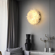 Rock Crystal Sunflower Wall Sconce - thebelacan