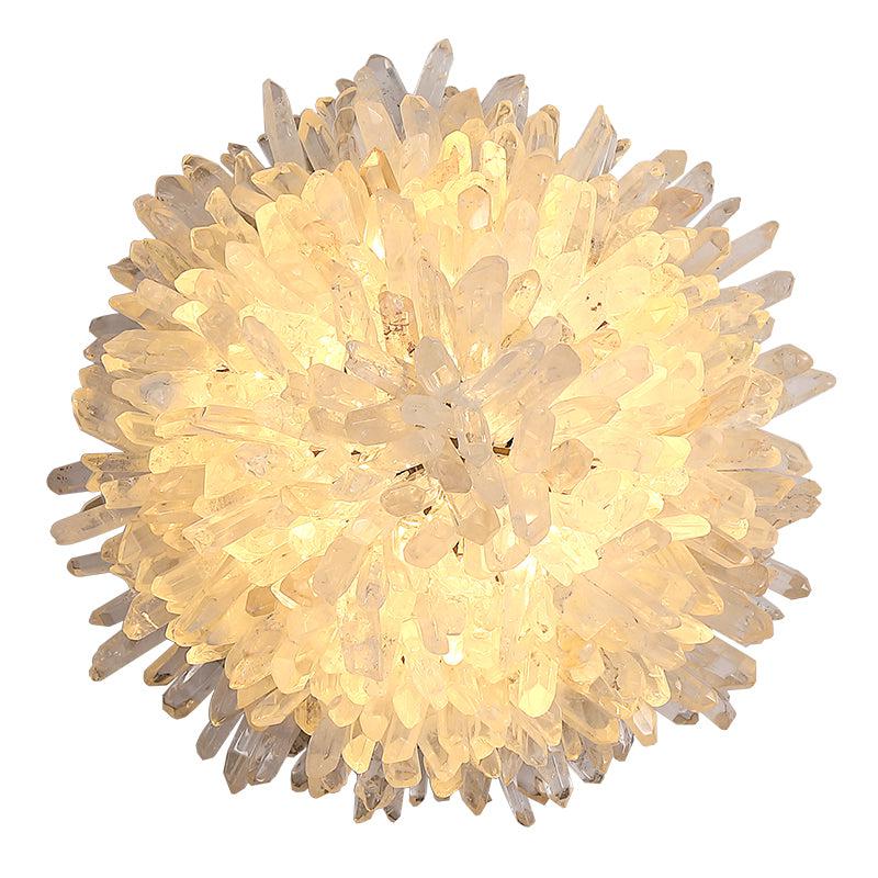 Rock Crystal Sunflower Wall Sconce - thebelacan