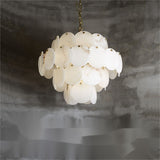Alabaster Magnolia Multi-tiered Round Chandelier - thebelacan