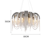 Alisa Luxury Aluminum Chain Tassel Chandelier - thebelacan