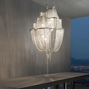 Modern Aluminum Chain Tassel Chandelier - thebelacan